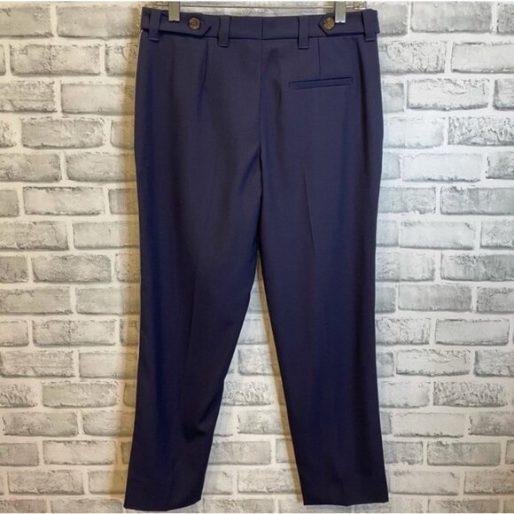 Miu Miu Navy Blue Pants Trousers Cropped Pin - Picture 5 of 10